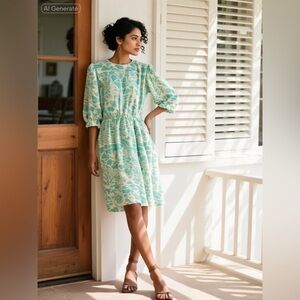 Vintage Henry Lee Floral Mint Dress Spring Easter Derby Wedding Brunch Classy